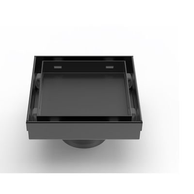 Milano Concealed Floor Drain Msd-15Tc  Matt Black 15X15 Ss304 - Made In China