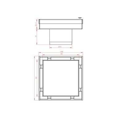 Milano Concealed Floor Drain Msd-10Tc  10X10 Ss304 - Made In China