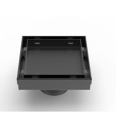 Milano Concealed Floor Drain Msd-10Tc  Matt Black  10X10 Ss304 - Made In China