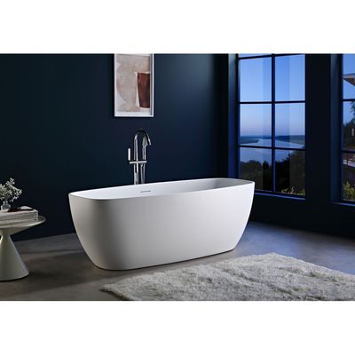 Milano Syra Freestanding Bathtub 1700 x 750 x 580 Matt White