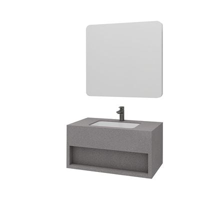 Milano Sintered Stone Vanity With Mirror 800x500x400 Model N6079 (2 Ctns/Set)