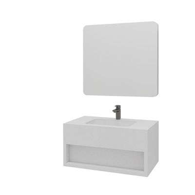 Milano Sintered Stone Vanity With Mirror 80x50x40 Model N6080 (2 Ctns/Set)
