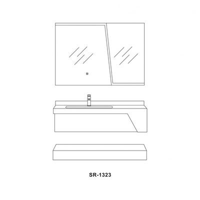 Milano Plus Arabella Vanity Body With Sensor Light Seamless Basin 80x50x25 Sr-1323-80 (3 Ctns / Set)