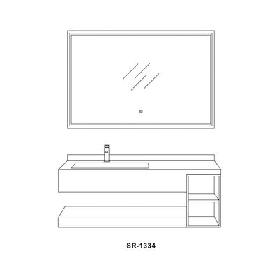 Milano Plus Corina Vanity Cabinet With Sensor Light Seamless Basin 100x50x20 Sr-1334-100 (4 Ctns / Set