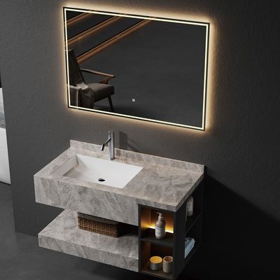 Milano Plus Corina Vanity Cabinet With Sensor Light Seamless Basin 100x50x20 Sr-1334-100 (4 Ctns / Set
