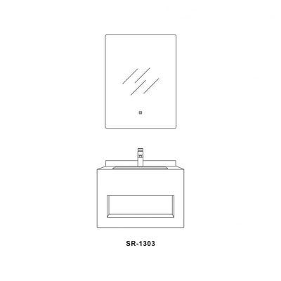Milano Plus Aria Vanity Body With Sensor Light Seamless Basin 60x50 Sr-1303-60 (2 Ctns / Set)