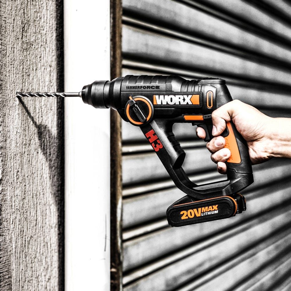 Buy Worx Wx390.9 20V H3 3 In 1 Rotary Hammer 1.2J No Battery