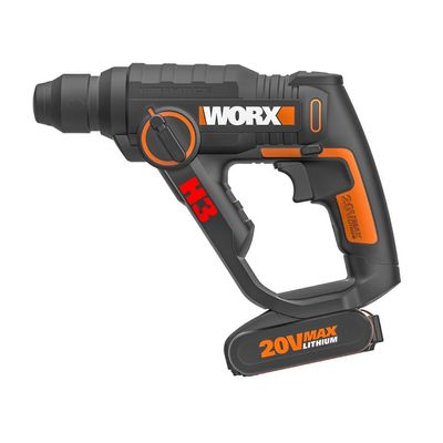 Worx ( Wx390.9 ) 20V H3 3 In 1 Rotary Hammer, 1.2J, No Battery And Charger Included