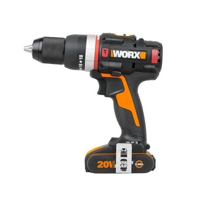 Worx ( Wx-Jcr ) 20V Brushless Active Impact Drill, 50Nm, Color Box, 2*2Ah, 1Hr Charger, Injection Box