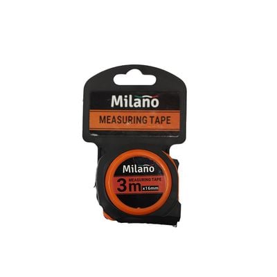 Milano Measuring Tape 3 Mtr (16Mm) 1S50-Abs With Magnetic Hook Orange/Black 