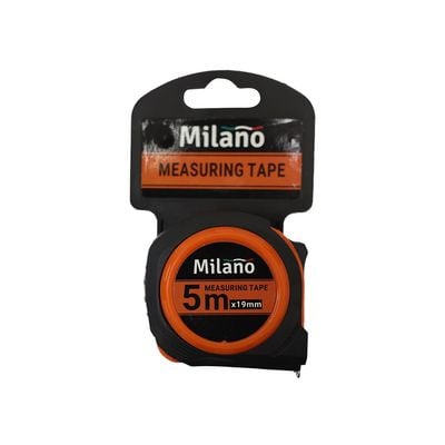 Milano Measuring Tape 5 Mtr (19Mm) 1S50-Abs With Magnetic Hook Orange/Black 