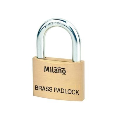 Milano Brass Padlock 25Mm Auto-Back Spring With 3