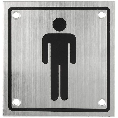 Milano Ss 304 Male Sign Plate Square 100X100X1.5Mm Sss Finish