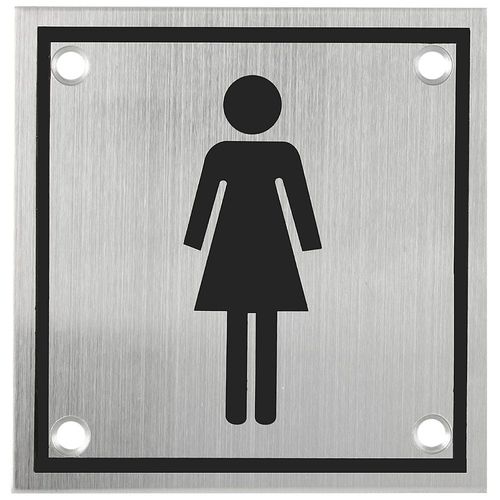 Milano Ss 304 Female Sign Plate Square 100X100X1.5Mm Sss Finish