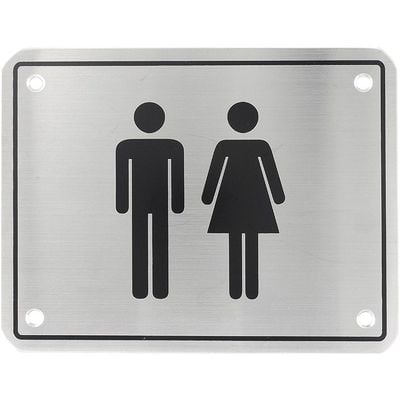 Milano Ss 304 Male Female Sign Plate Square 170X130X1.5Mm Sss Finish