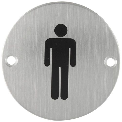 Milano Ss 304 Male Sign Plate Round 76 X1.5Mm Sss Finish