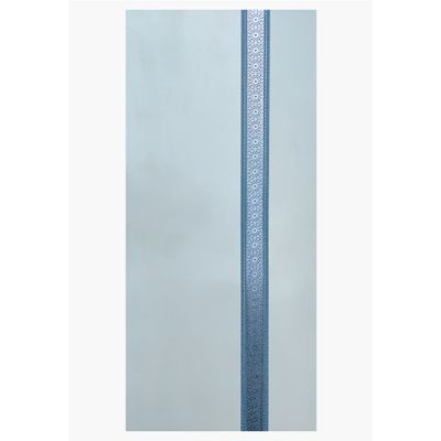 Milano Mashrabiya WPC Door  - White + Blue 800 x 2100 x 45 Mm