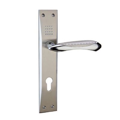 Milano Logu Door Handle On Plate 320-198 Sncp