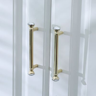 Milano Luna Crystal Cabinet Handle Small Gold