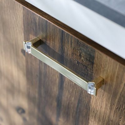 Milano Lucy Crystal Cabinet Handle Medium Gold