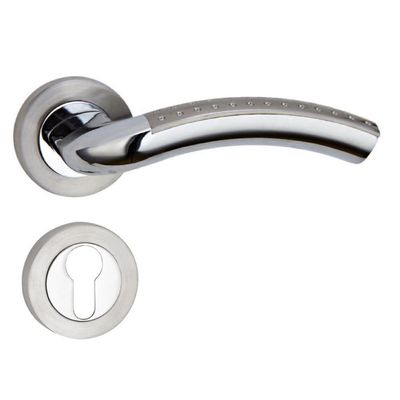 Milano Legue Door Handle On Rosette A-140 Sncp