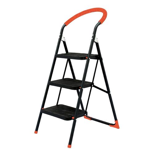 Milano Arnold Household 3-Step Ladder - Red/Black