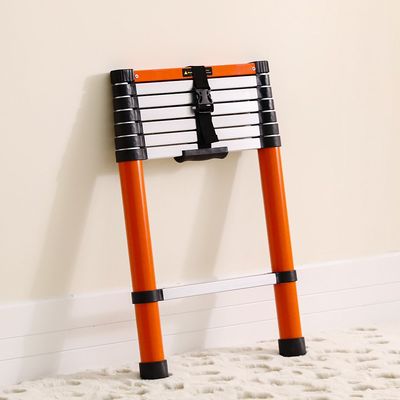 Milano Arnold Telescopic Aluminum Ladder 2.8 Mtr R11710S-Black/Orange