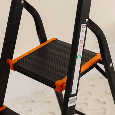 Milano Arnold Household Step Ladder 4 Steps R16004-Black/Orange