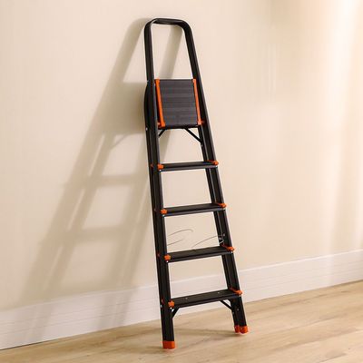 Milano Arnold Household Step Ladder 5 Steps R16005-Black/Orange