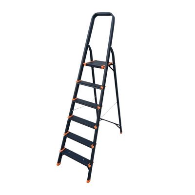 Milano Arnold Household Step Ladder 6 Steps R16006-Black/Orange