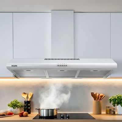 Milano Kitchen Hood 90Cm White