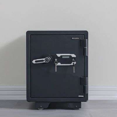Milano FR 2.0 Fire-Resistant Safe with Fingerprint Lock - Black - 600x480x470 mm - With 1-Year Warranty