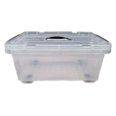 Milano Clear Plastic Box 13L (Rug01) With Wheels 44×30×19.5Cm,Material:Hdpe ,795G