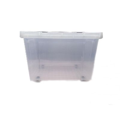 Milano Clear Plastic Box 48L (Rug05) With Wheels 53.5×39×35Cm