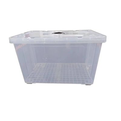 Milano Clear Plastic Box 120L (Rug08) With Wheels 76×52×45.5Cm