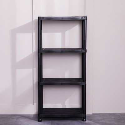 Milano 4 Tier Plastic Shelf (Tt1033Ca-60X30X130) 25Kgx4 Black