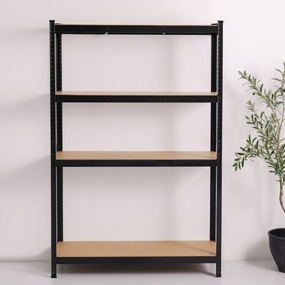 Milano 4 Layer Steel Shelf With Mdf Board (120X45X180) 250Kgx4