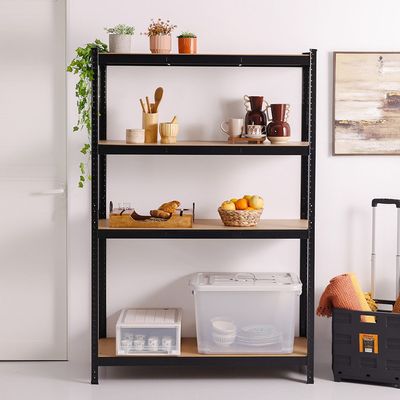 Milano 4 Layer Steel Shelf With Mdf Board (120X45X180) 250Kgx4