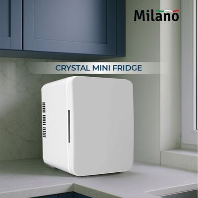 Milano Crystal Mini Fridge Pa4-6L 172X243X245Mm 3.7Kg-White