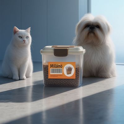 Milano Plastic Pet Food Container 5L Yl1107-15 22.5X23X22Cm