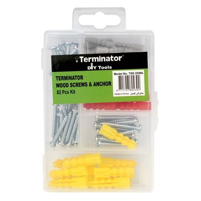 Ea Lp Terminator Wood Screw 82 Pcs And Anchor Kit