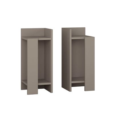 Mourah Elos Nightstand Set - Light Mocha - 2 Years Warranty