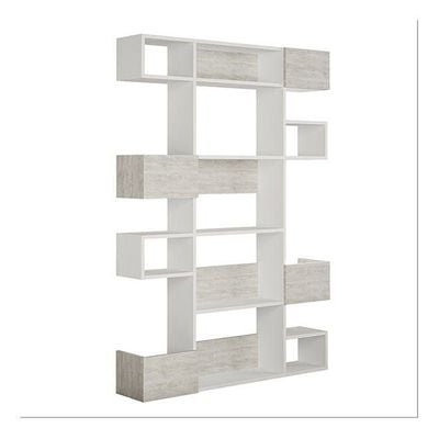 Mourah Niho Bookcase - White/Ancient White - 2 Years Warranty