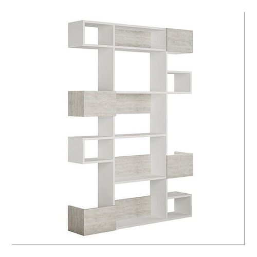 Niho Bookcase - White/Ancient White - 2 Years Warranty