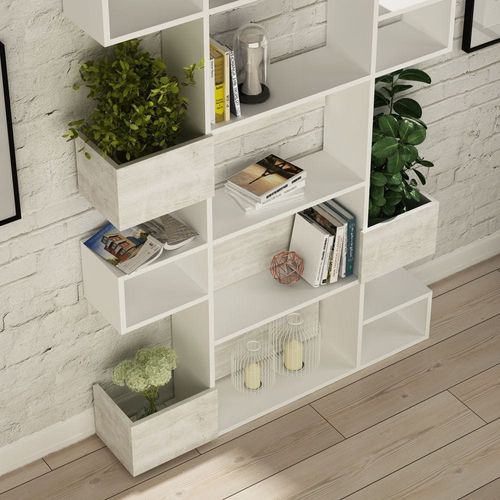 Niho Bookcase - White/Ancient White - 2 Years Warranty