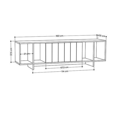 Zitano Tv Stand Up To 65 Inches With Storage - Oak/Anthracite - 2 Years Warranty