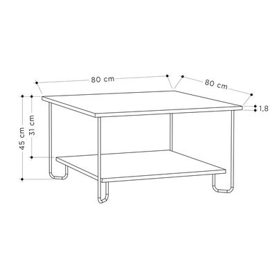 Mourah Marbo Coffee Table - Oak - 2 Years Warranty