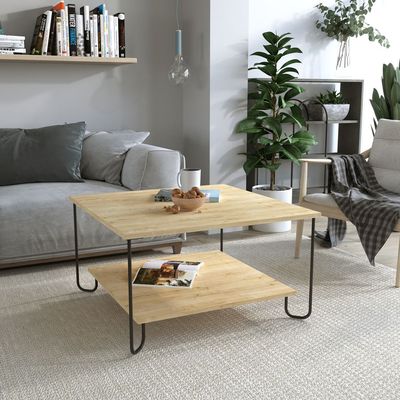 Mourah Marbo Coffee Table - Oak - 2 Years Warranty