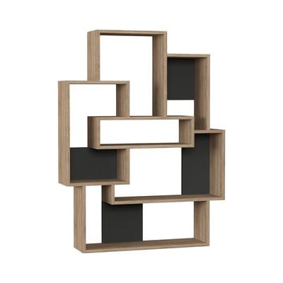 Mourah Barce Bookcase - Oak/Anthracite - 2 Years Warranty