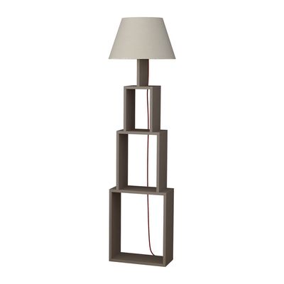 Mourah Tower Floor Lamp  - Light Mocha/Light Brown -2 Years Warranty